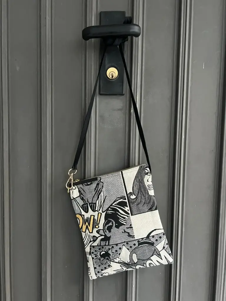 Borsa Arthur Phone Patch Wow Ecru