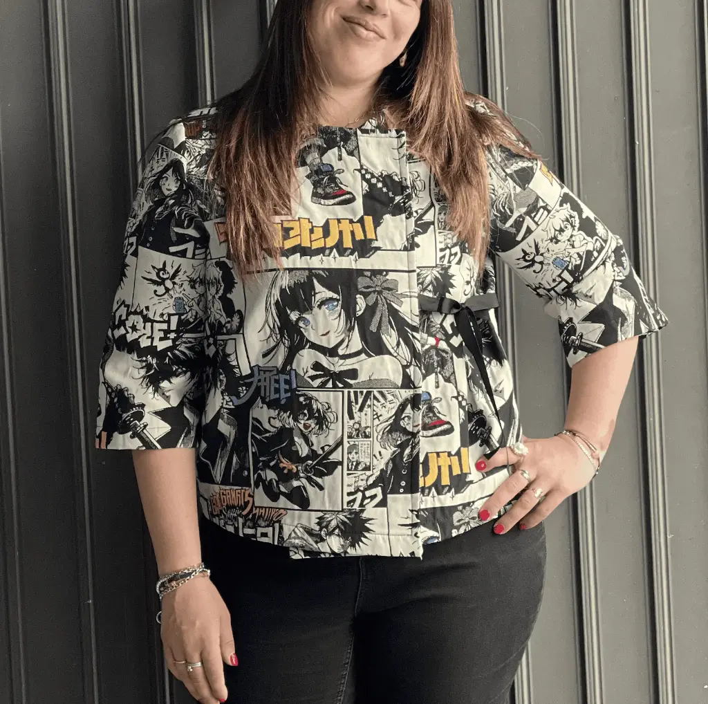 Kimono Sakura Manga Ecru