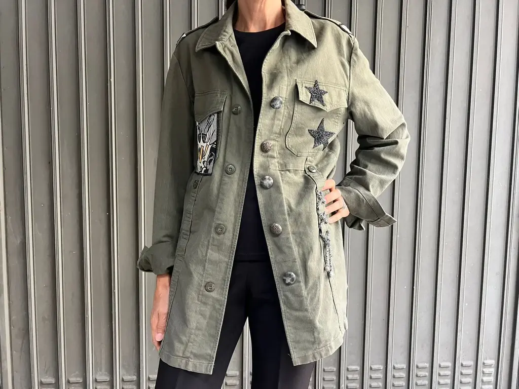 Giacca Militare Patch Wow