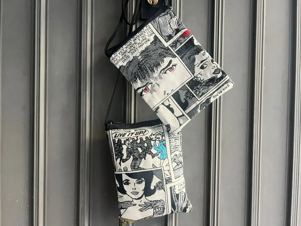 Borsa Arthur Phone Patch Comic Ecru