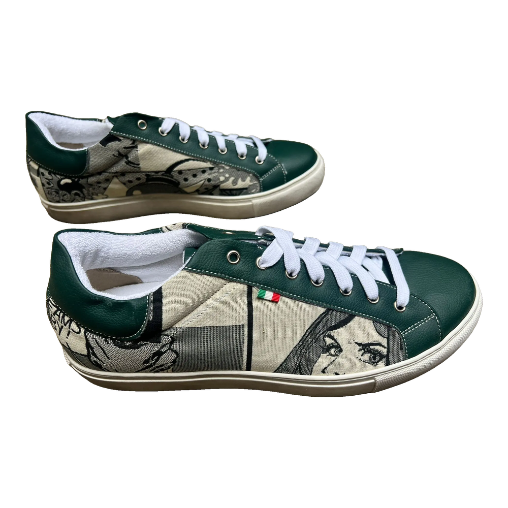 [55WGE46] Wow Sneakers Green Ecru