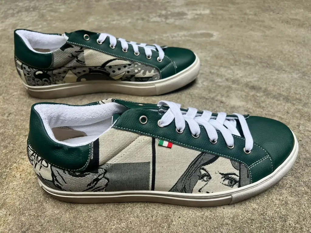 [55WGE46] Wow Sneakers Green Ecru