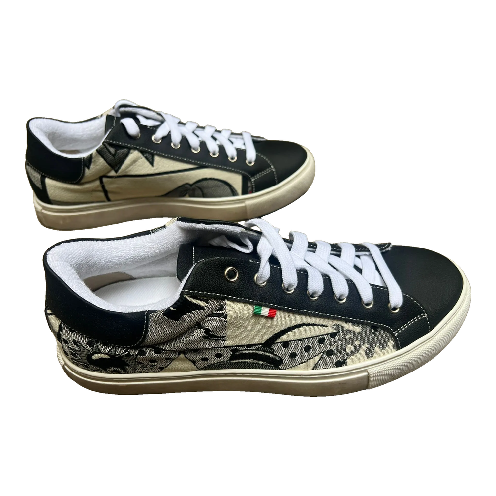 [59WBE43] Wow Sneakers  Black Ecru