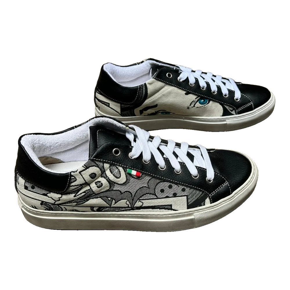 [64WBE42] Wow Sneakers Black Ecru