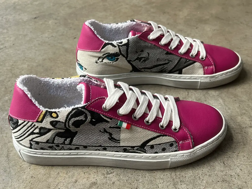 [12WFE39] WoW Sneaker Fucsia Ecru