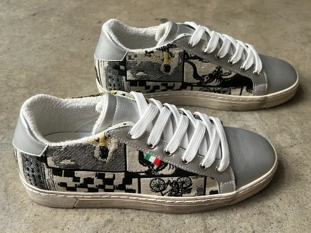 [13BSE39] Bicycle Sneaker Silver Ecru