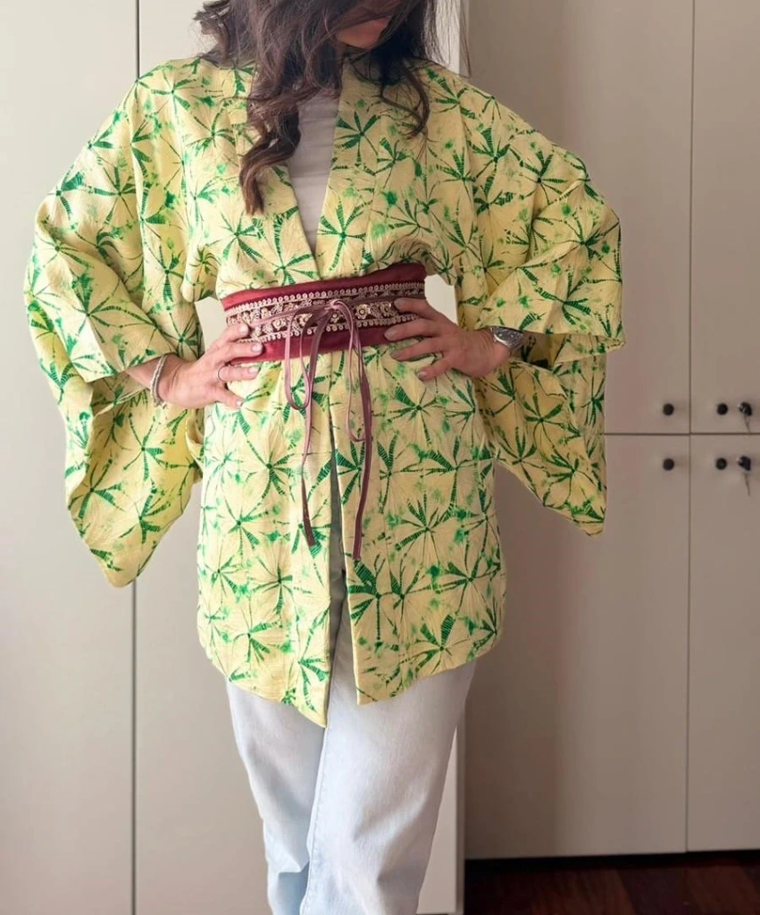 Haory tinto e stampato Shibory