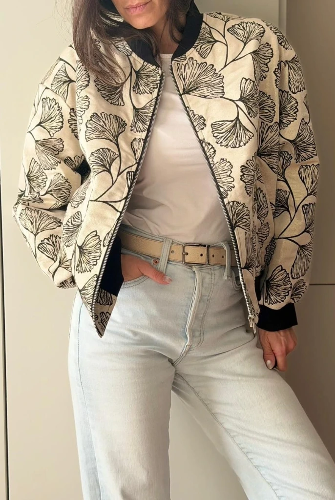 Bomber Holly Ginkgo Avorio