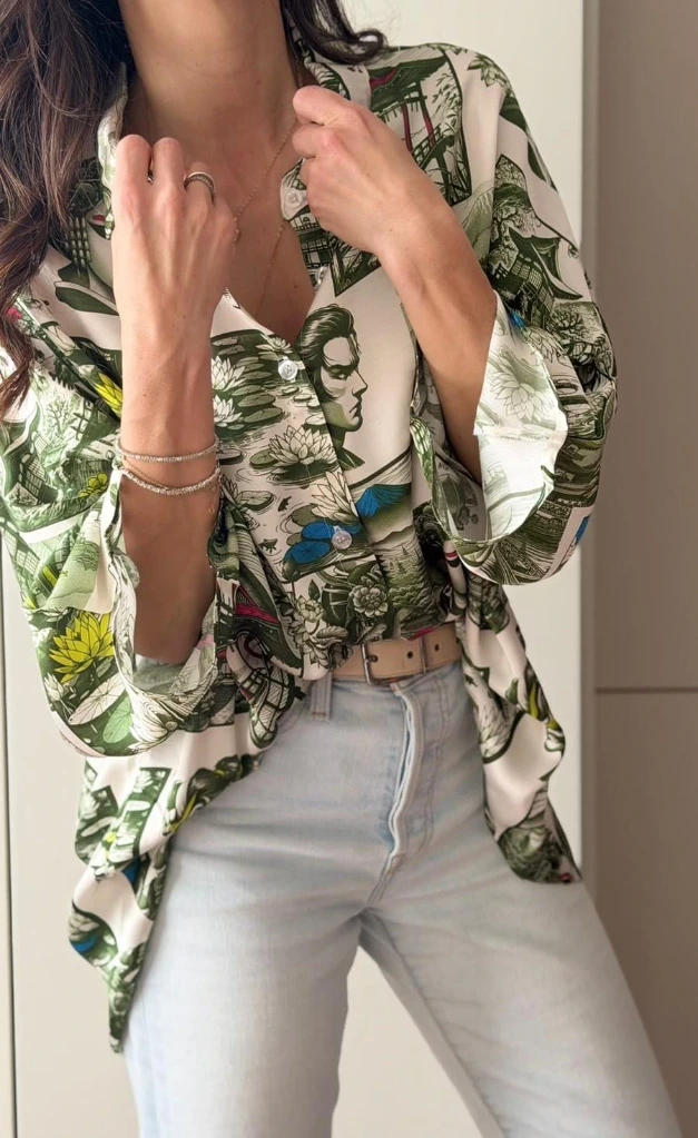 Camicia Fuji Matcha over