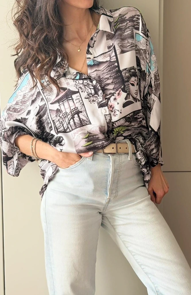 Camicia Fuji Silver over