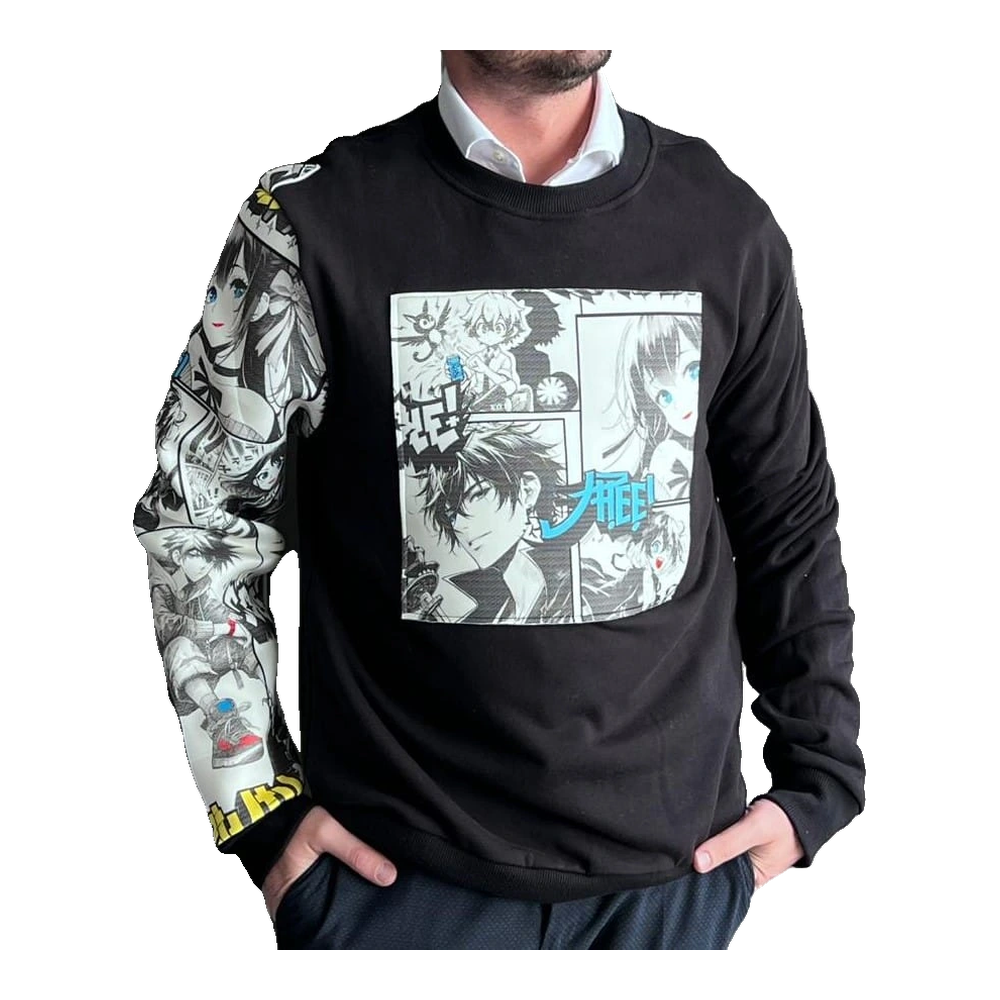 [COR5FTME-XL] Felpa Twoside Manga Ecru
