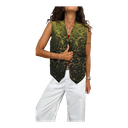 Gilet Jacquard Sfumato Verde Oliva