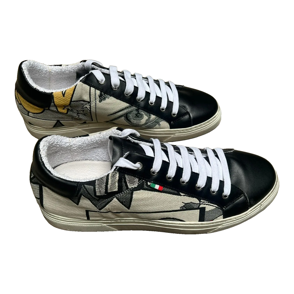 [20WBE45] Wow Sneaker Black Ecru