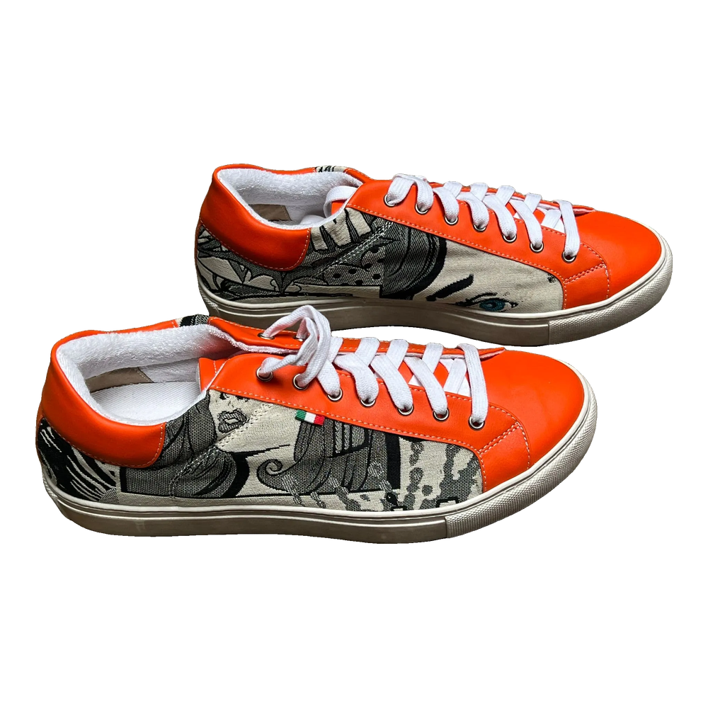 [22WOE44] Wow Sneaker Orange Ecru