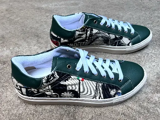 [31MGE43] Manga Sneaker Green Ecru