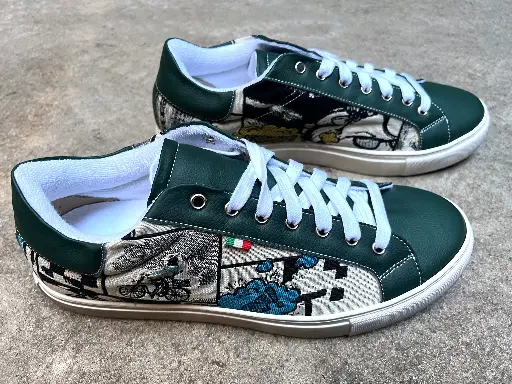 [41BGE43] Bicycle Sneaker Green Ecru