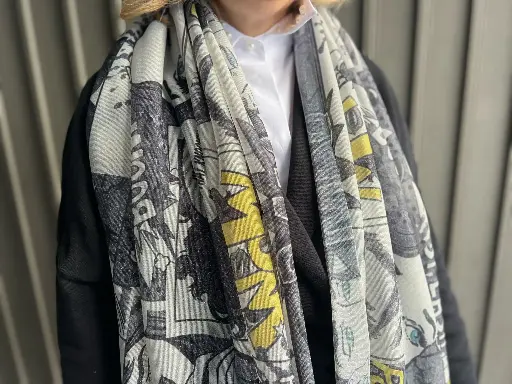 [1SULW] Scarf Unisex Lurex Wow