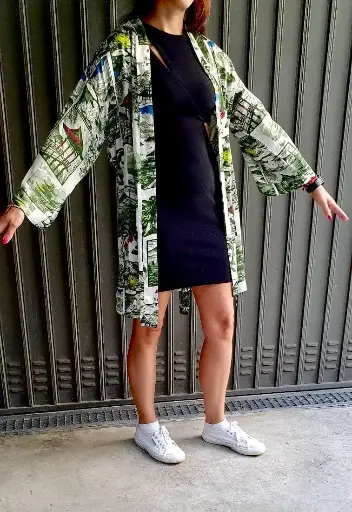 [37KLVC] Kimono Loto Verde Corto