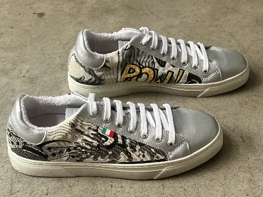 [5WSE40] WoW Sneaker Silver Ecru