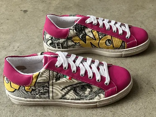 [7WFE40] WoW Sneaker Fucsia Ecru