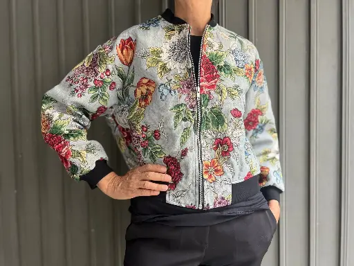 Bomber Peonia Flower Gray