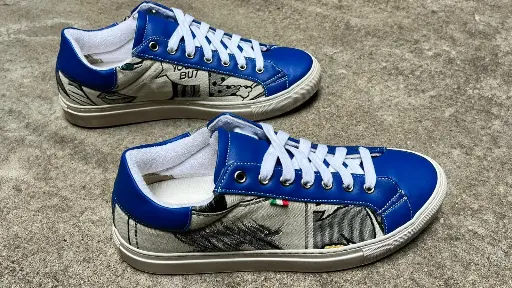 [69WNE41] Wow Sneakers Navy Ecru