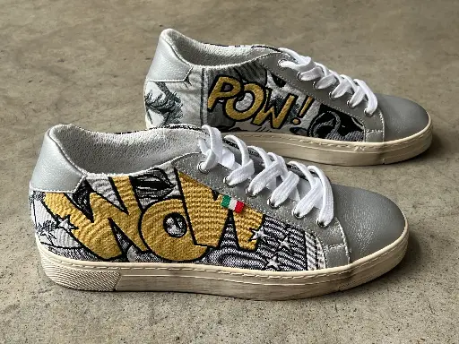 [18WSE39] WoW Sneaker Silver Ecru