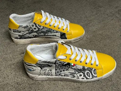[5WYE44] WoW Sneaker Yellow Ecru