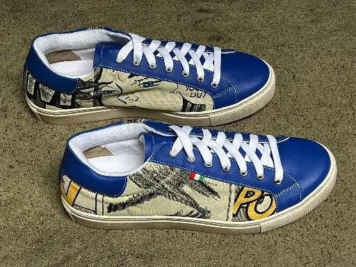 [17WNE44] Wow Sneaker Navy Ecru