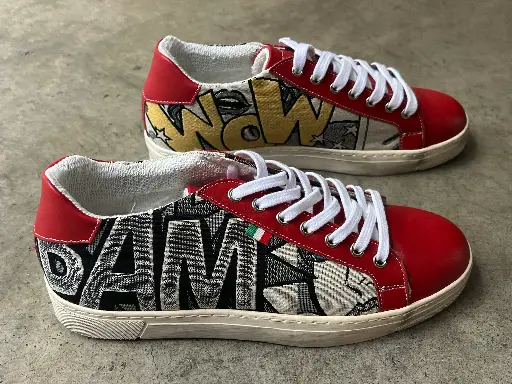 [21WRE41] Wow Sneaker Red Ecru