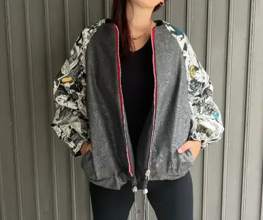 [10BJCE-R] Bomber Jaquard Laminato