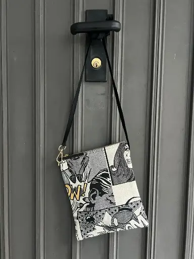 [16PPWE1] Borsa Arthur Phone Patch Wow Ecru