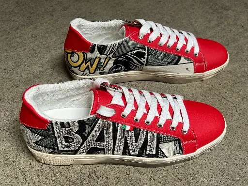 [4WRE44] WoW Sneaker Red Ecru
