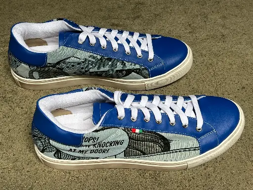 [19WNJ45] Wow Sneaker Navy Jeans