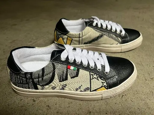 [6WBE37] WoW Sneaker Black Ecru